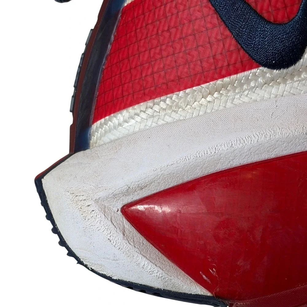 Nike Mens LeBron Soldier 14 Basketball Shoes White Red Navy CK6024-100 Size 9